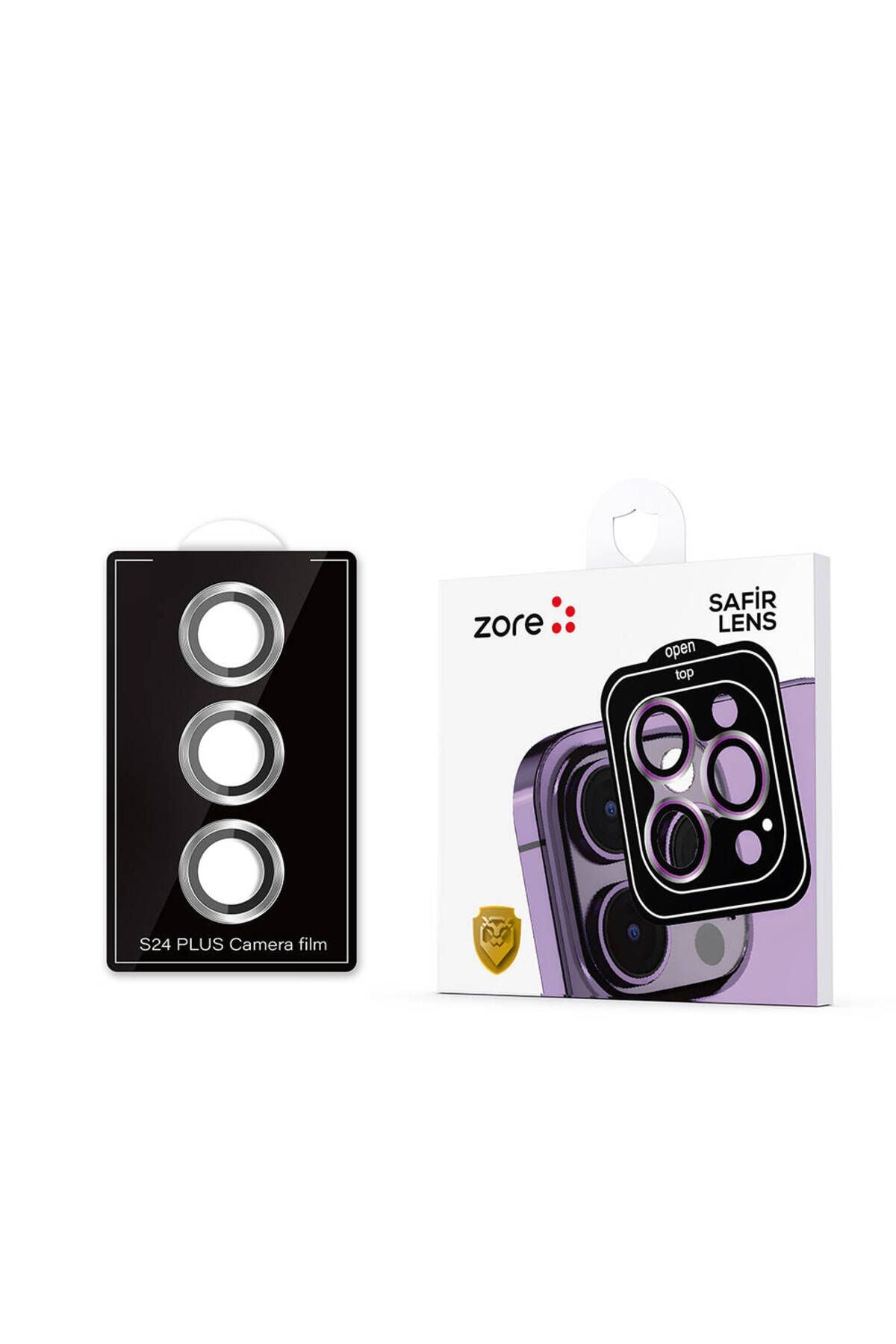 Galaxy S24 Plus Zore Kamera Lens Koruyucu Cam Filmi-Mor