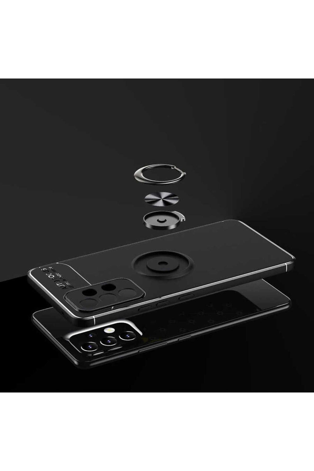 Galaxy A33 5G Kılıf Zore Ravel Silikon Kapak - Siyah-Kırmızı