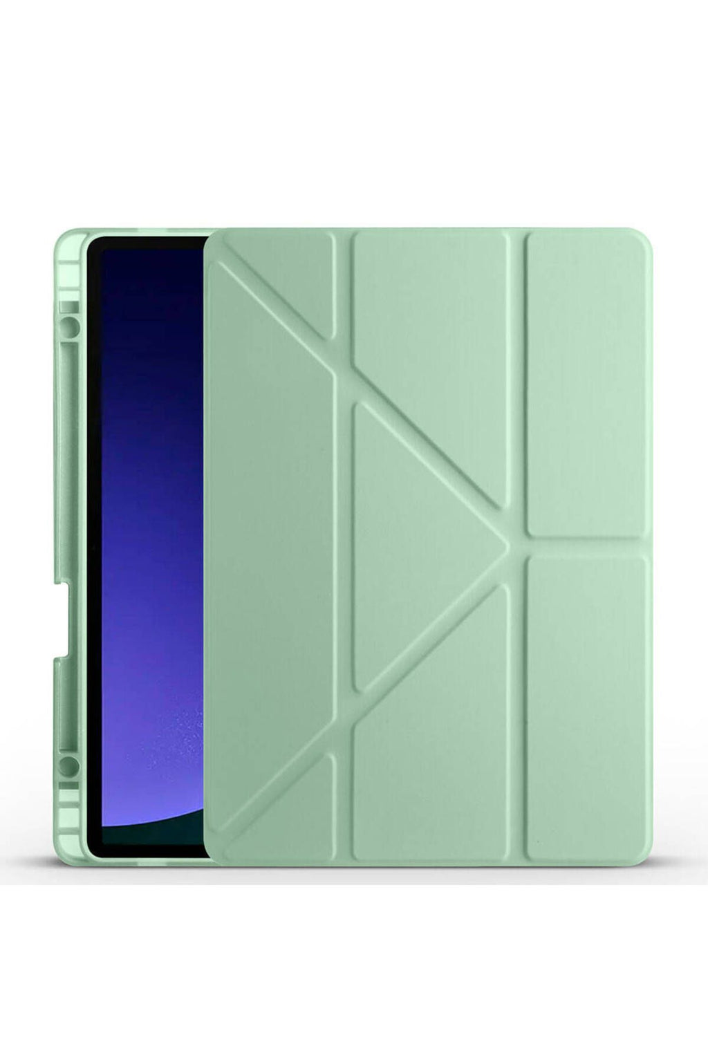Galaxy Tab S9 Kılıf  Uyumlu Zore Tri Folding Kalem Bölmeli Standlı Kılıf-Rose Gold