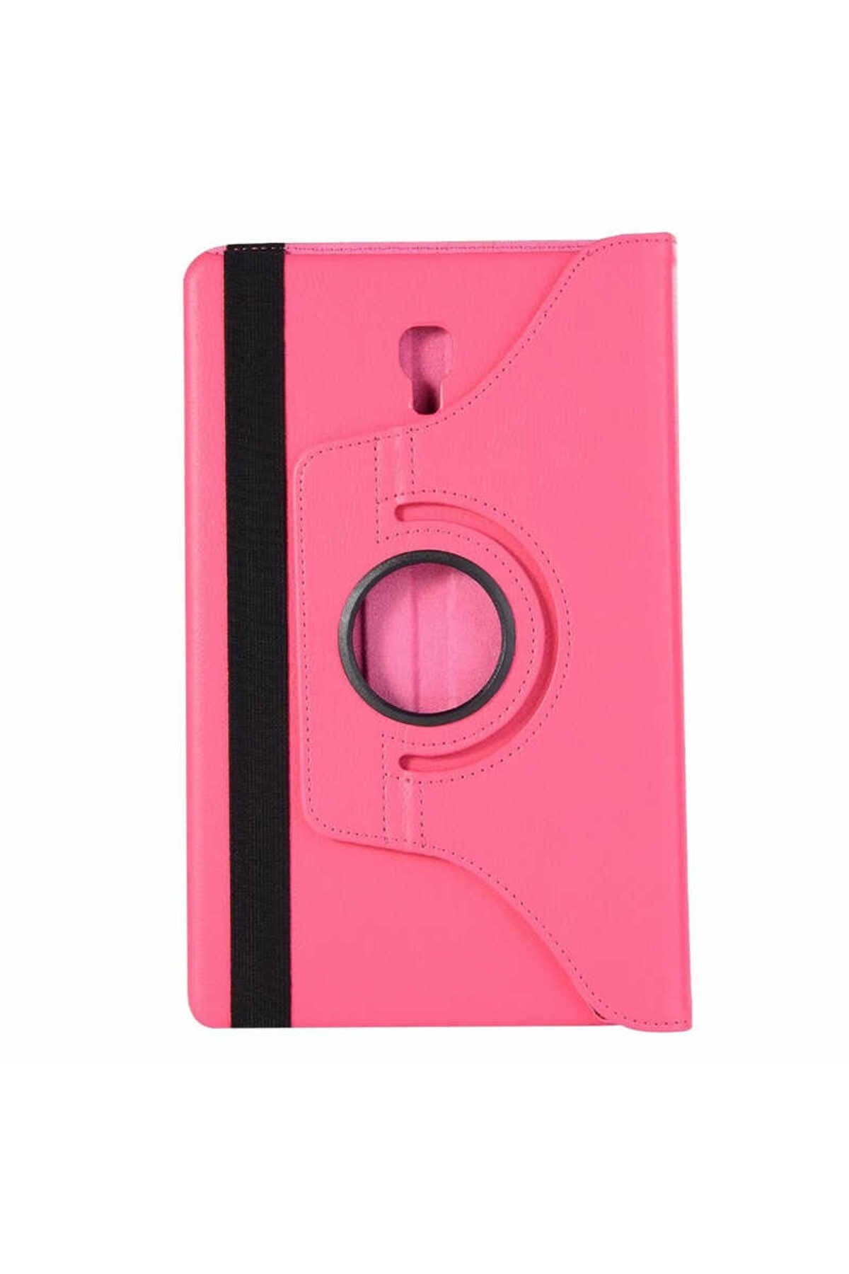 Galaxy Tab A T590  Uyumlu Zore Dönebilen Standlı Kılıf-Pembe Koyu