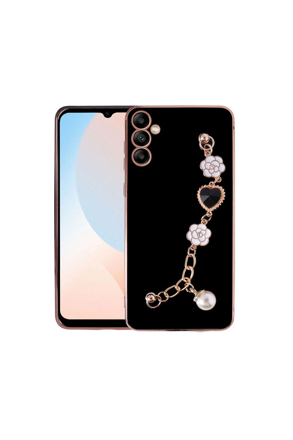 Galaxy A54 Kılıf El Tutamaçlı Kamera Korumalı Zore Taka Silikon Kapak - Siyah