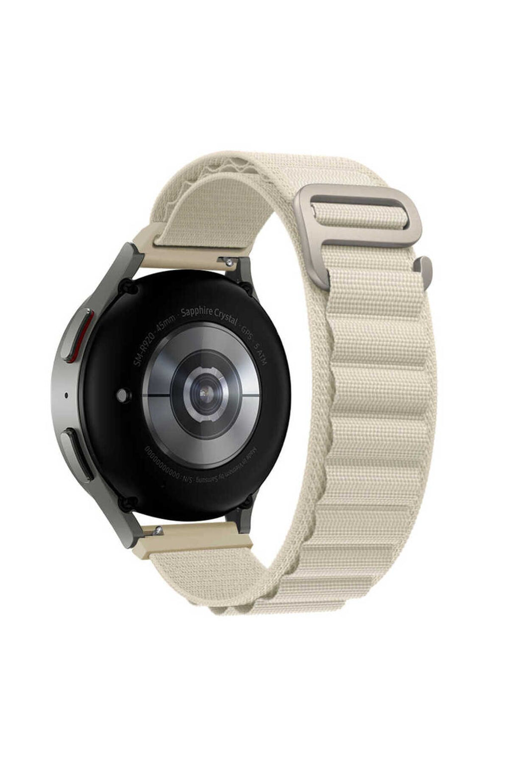 Galaxy Watch 46mm Uyumlu KRD-74 22mm Hasır Zore Kordon-Beyaz