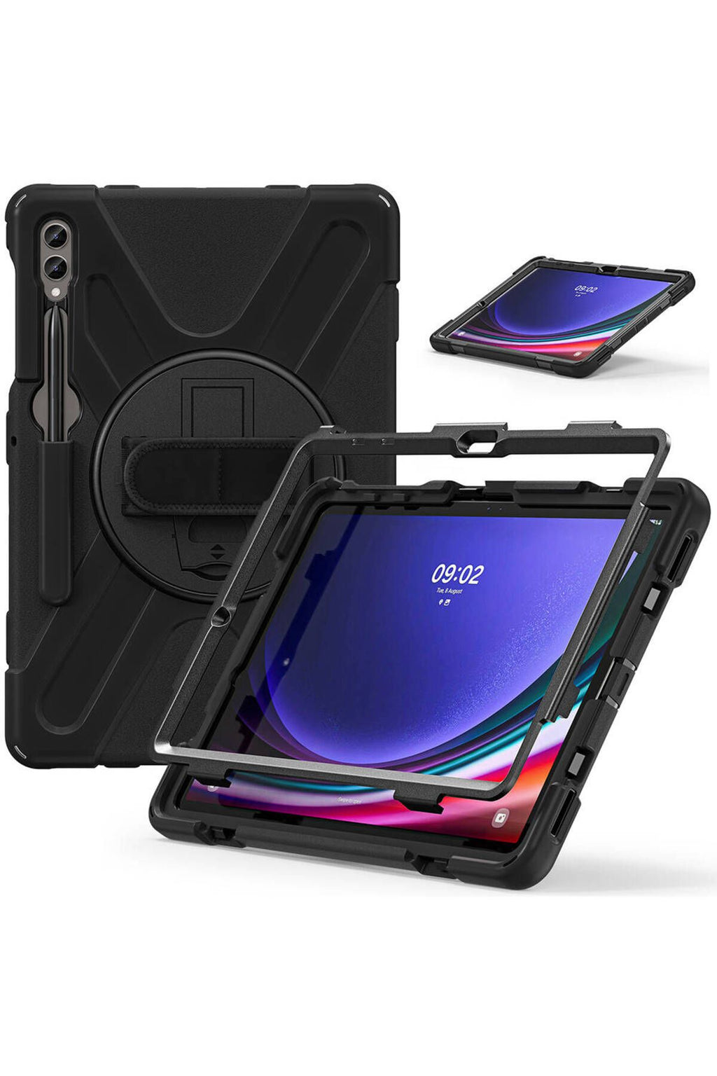 Galaxy Tab S9 FE Plus Zore Defender Tablet Silikon - Siyah