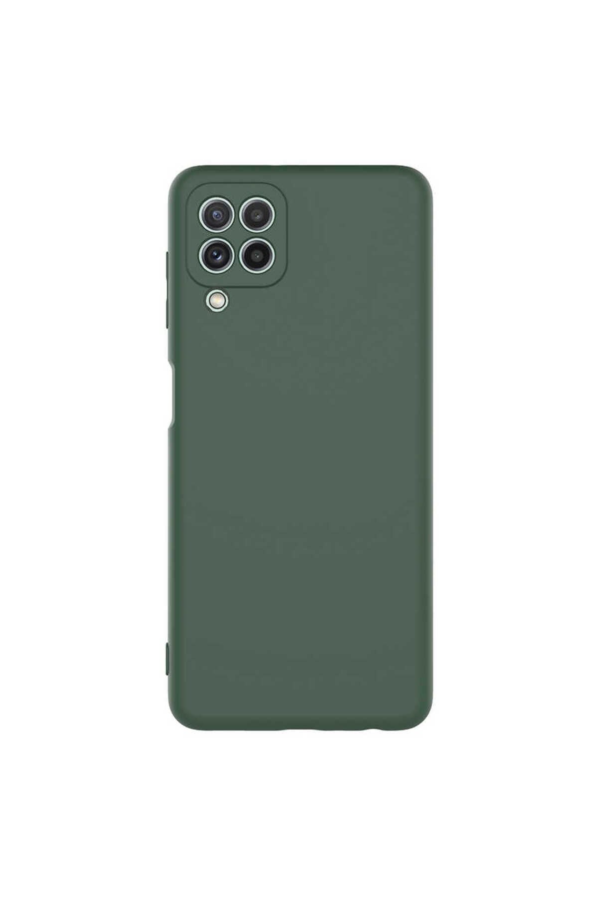 Galaxy A22 4G Kılıf Zore Mara Lansman Kapak - Koyu Yeşil