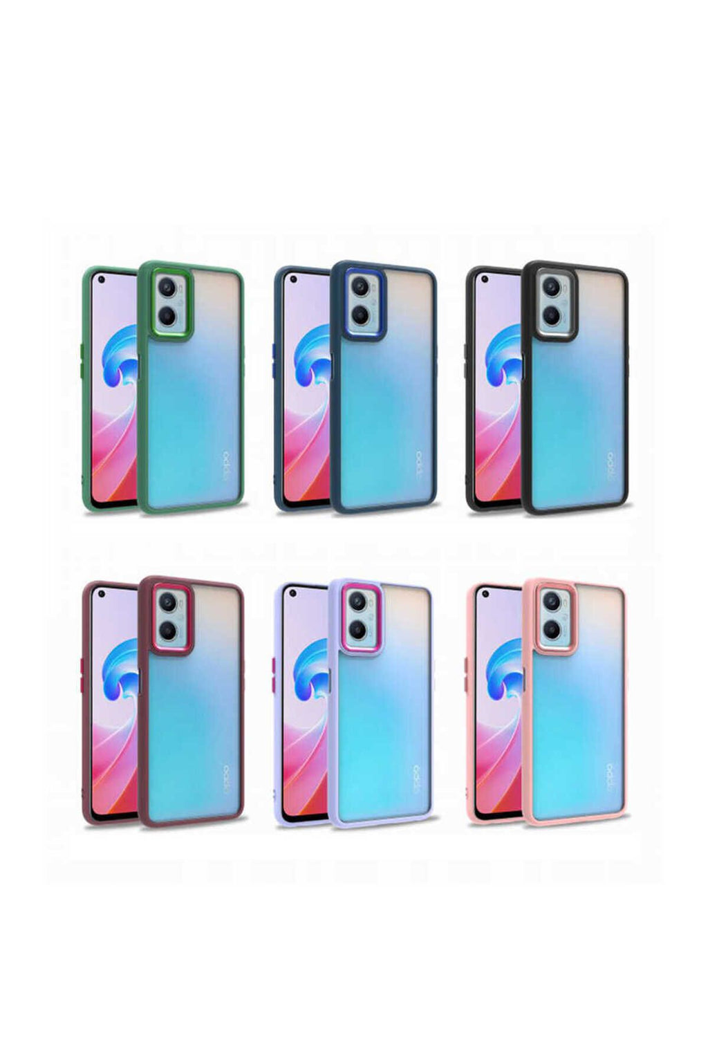 A76 Kılıf Zore Flora Kapak - Mavi