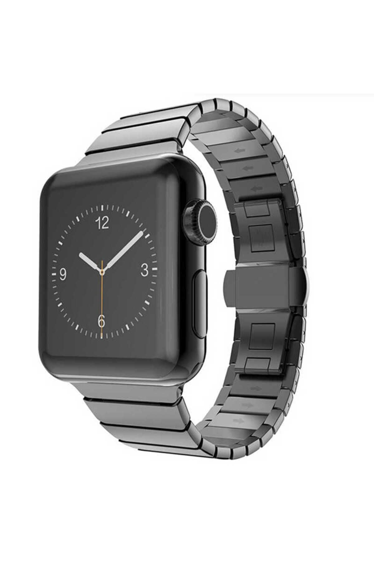 Watch Ultra 49mm Kordon Uyumlu KRD-16 Seramik Strap Kayış CLO- Siyah