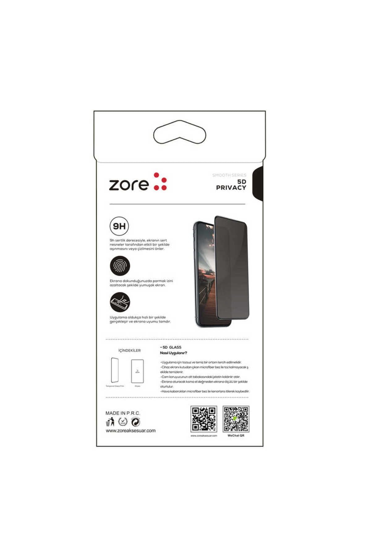 Galaxy A05 Uyumlu Zore New 5D Privacy Temperli Ekran Koruyucu