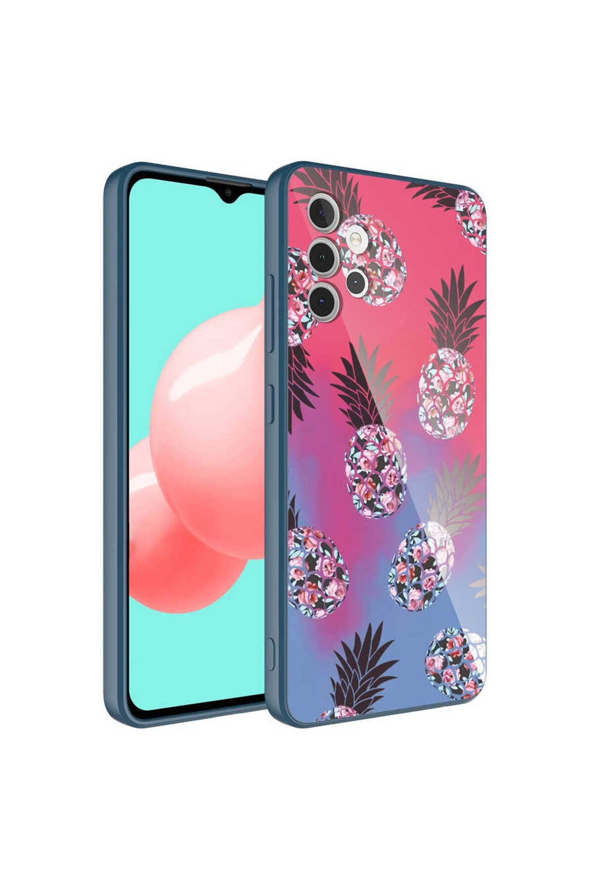 Galaxy A32 4G Kılıf Kamera Korumalı Desenli Sert Silikon Zore Epoksi Kapak - NO3