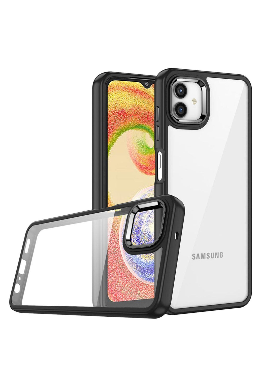 Galaxy A04 Kılıf Zore Flora Kapak - Siyah