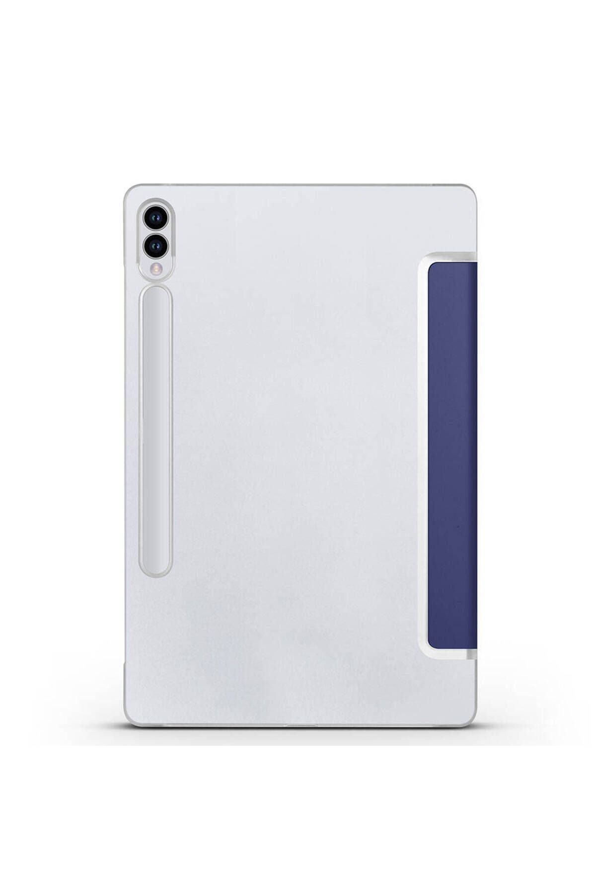 Galaxy Tab S9 FE Plus Uyumlu Zore Smart Cover Standlı 1-1 Kılıf-Gold