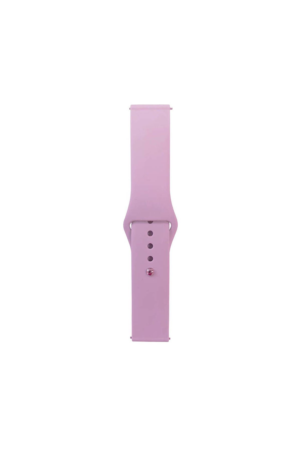 Galaxy Watch Active 2 44mm Band Serisi 20mm Klasik Kordon Silikon Strap Kayış-Barbie Powder