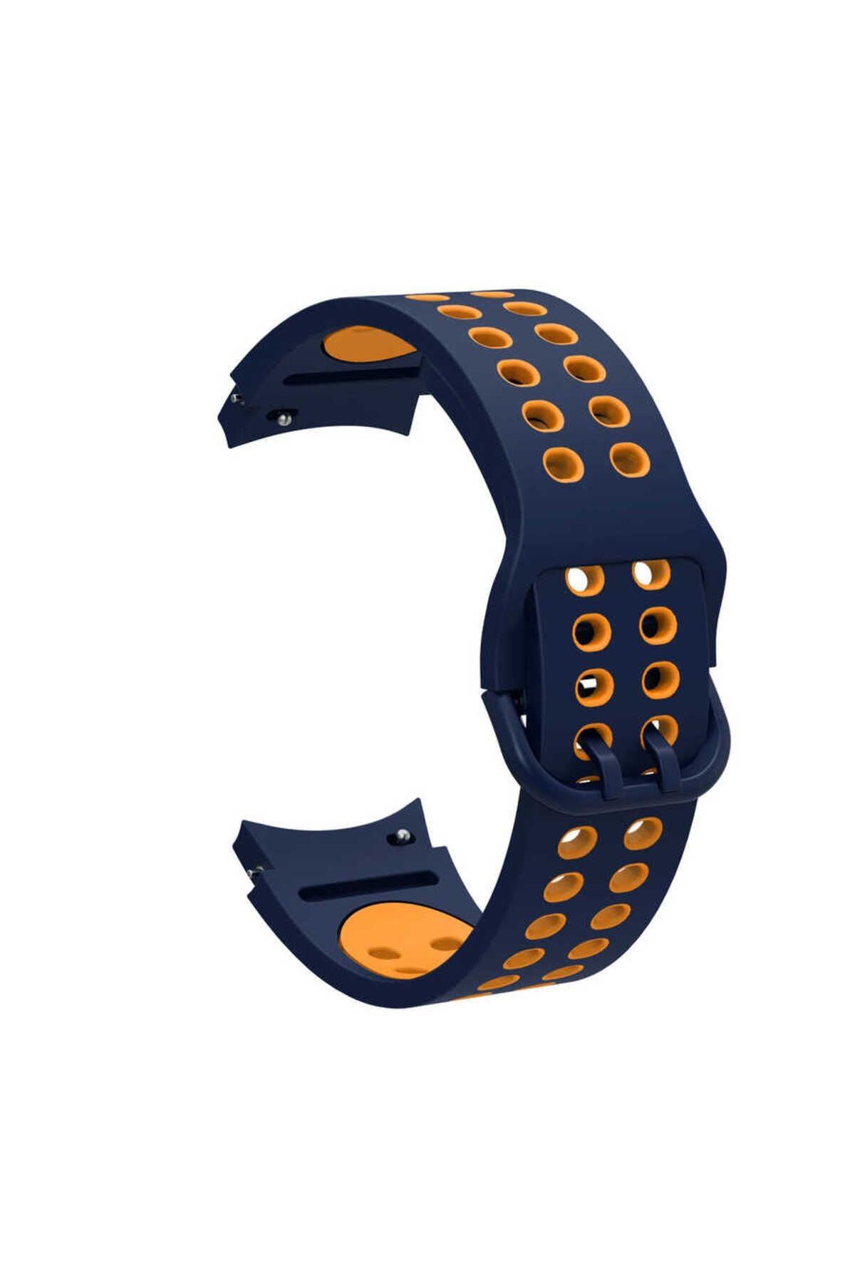 Galaxy Watch 4 Classic 42mm KRD-02 Uyumlu Zore Kordon-Siyah-Beyaz