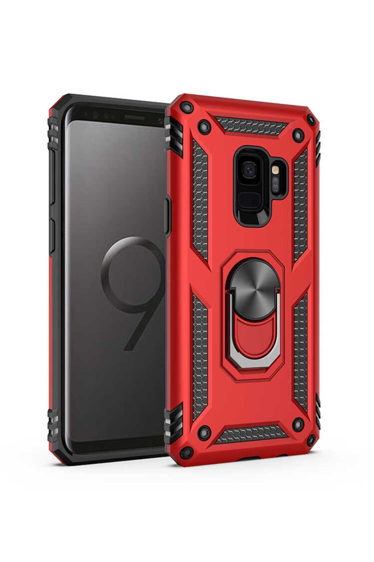 Galaxy S9 Kılıf Zore Vega Kapak - Kırmızı