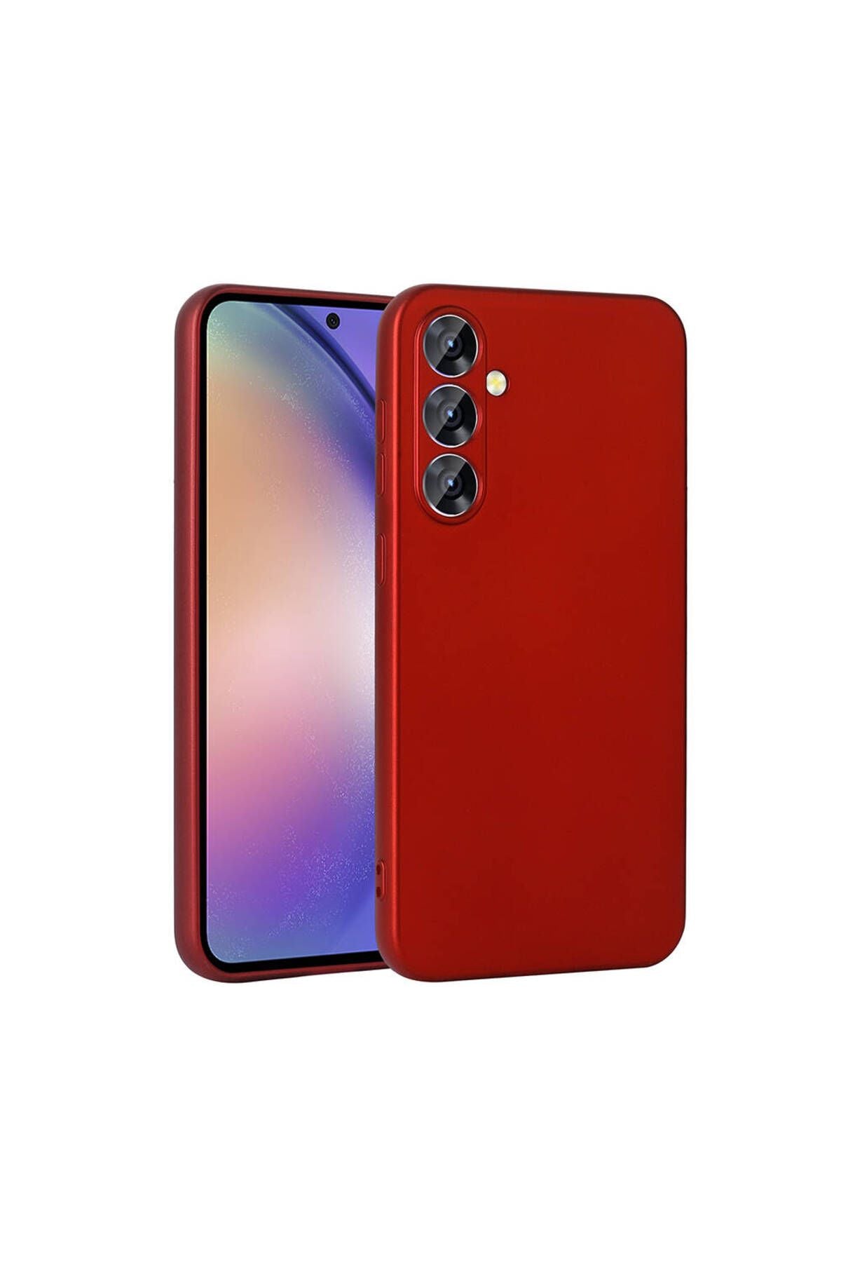 Galaxy A55 Kılıf Zore Premier Silikon Kapak - Kırmızı