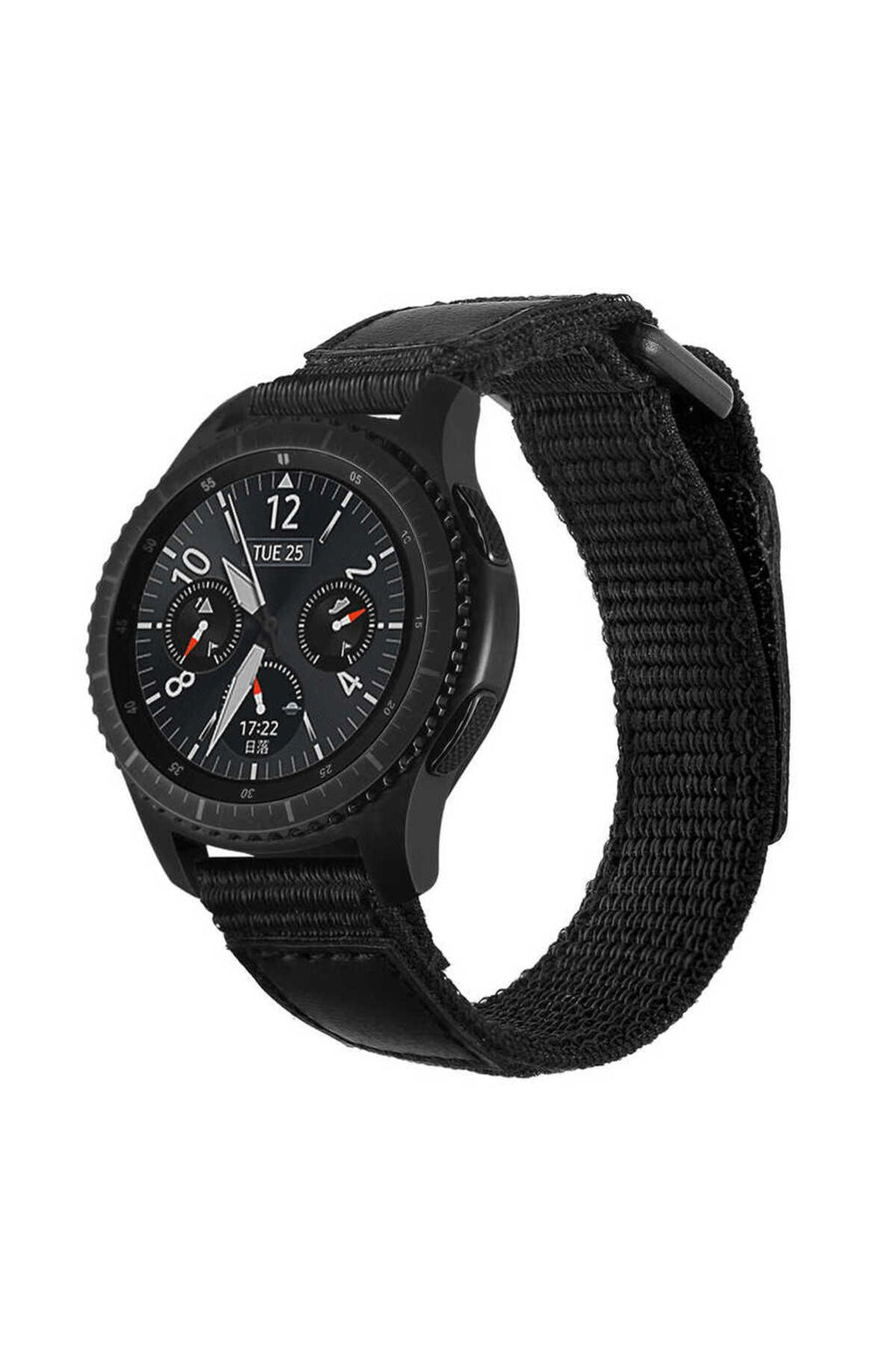 Galaxy Watch 46mm (22mm) Magic Nylon Zore Kordon-Siyah