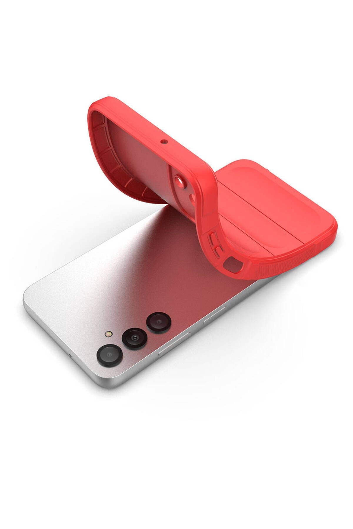 Galaxy A05S Kılıf Esnek TPU Oyuklu Arka Yüzey Tasarımlı Zore Etnik Silikon Kapak - Koyu Yeşil