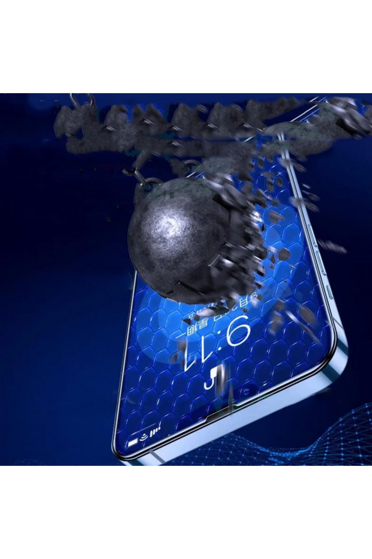 iPhone 14 Pro Max Uyumlu Zore Darbeye Dayanıklı Anti Statik Temperli Cam Ekran Koruyucu