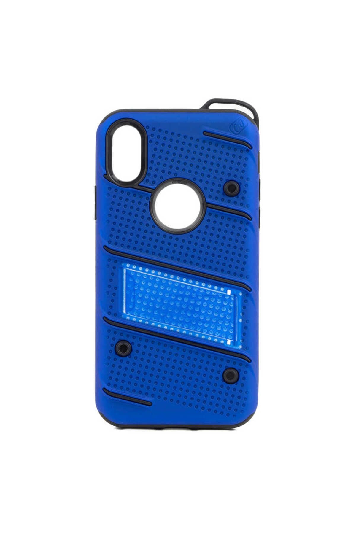 iPhone X Kılıf Zore İron Kapak - Mavi