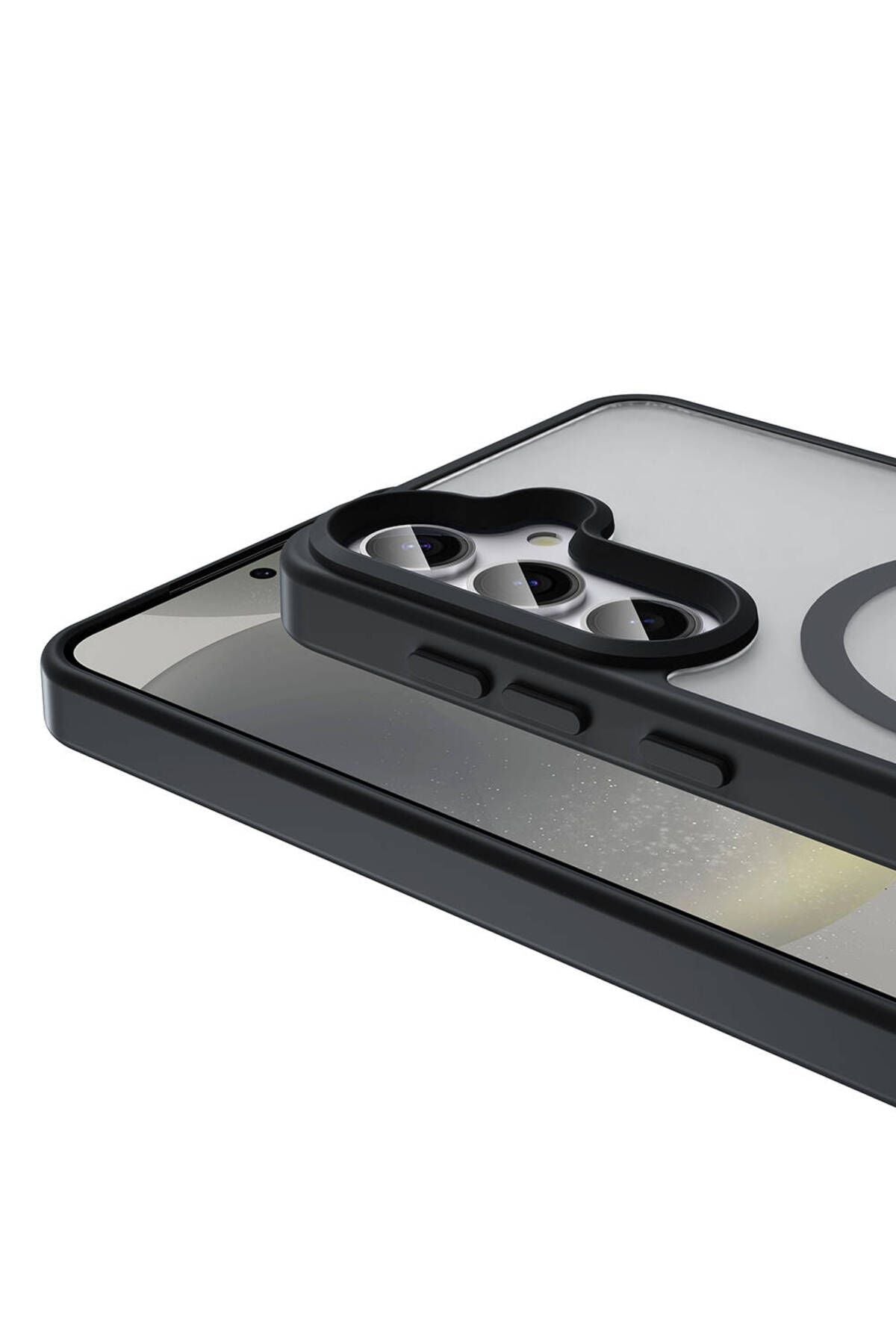 Galaxy S23 FE Kılıf Magsafe Şarj Özellikli Mat Arka Yüzey Zore Sio Kapak-Koyu Mor