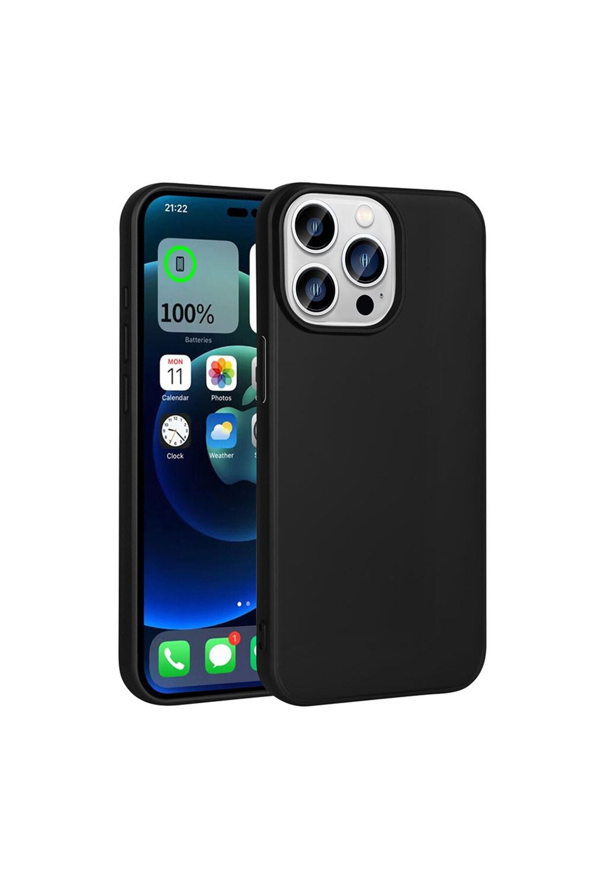 iPhone 15 Pro Uyumlu Zore Premier Silikon Kılıf-Siyah