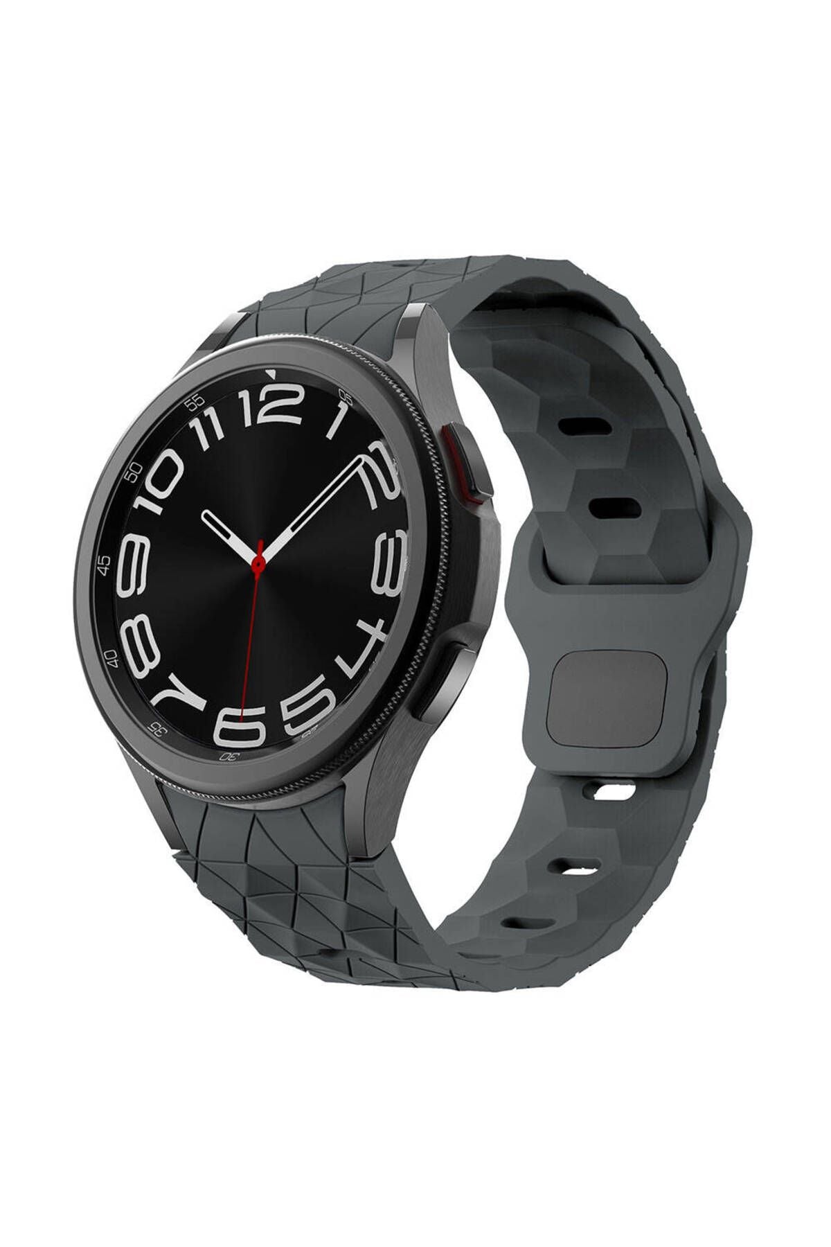 Galaxy Watch 6 44mm Zore KRD-116 20mm Futbol Desenli Spor Tasarımlı Silikon Kordon-Lacivert