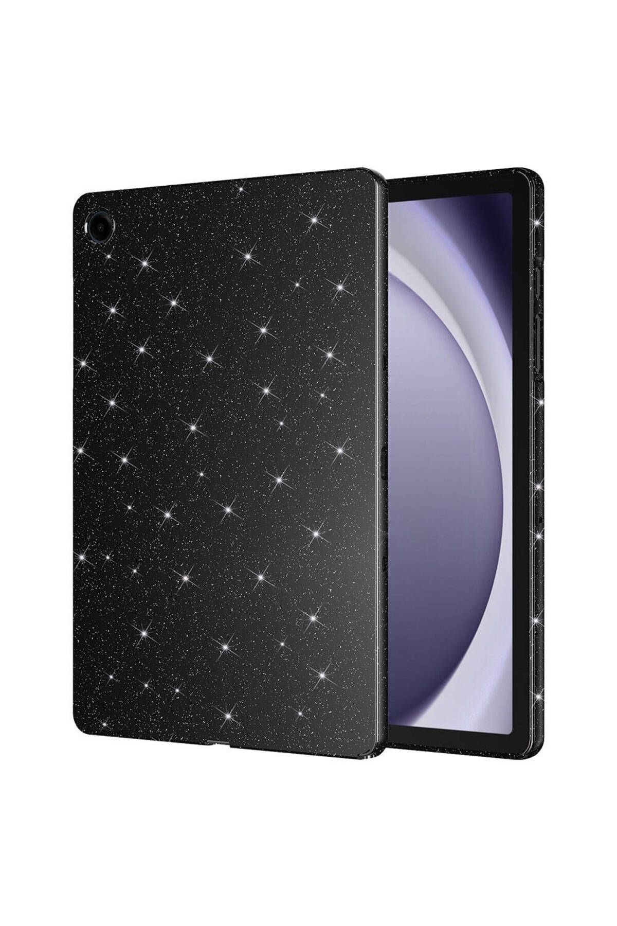 Galaxy Tab S9 Simli Parlak Görünümlü Uyumlu Zore Tablet Koton Kılıf-Pembe Koyu
