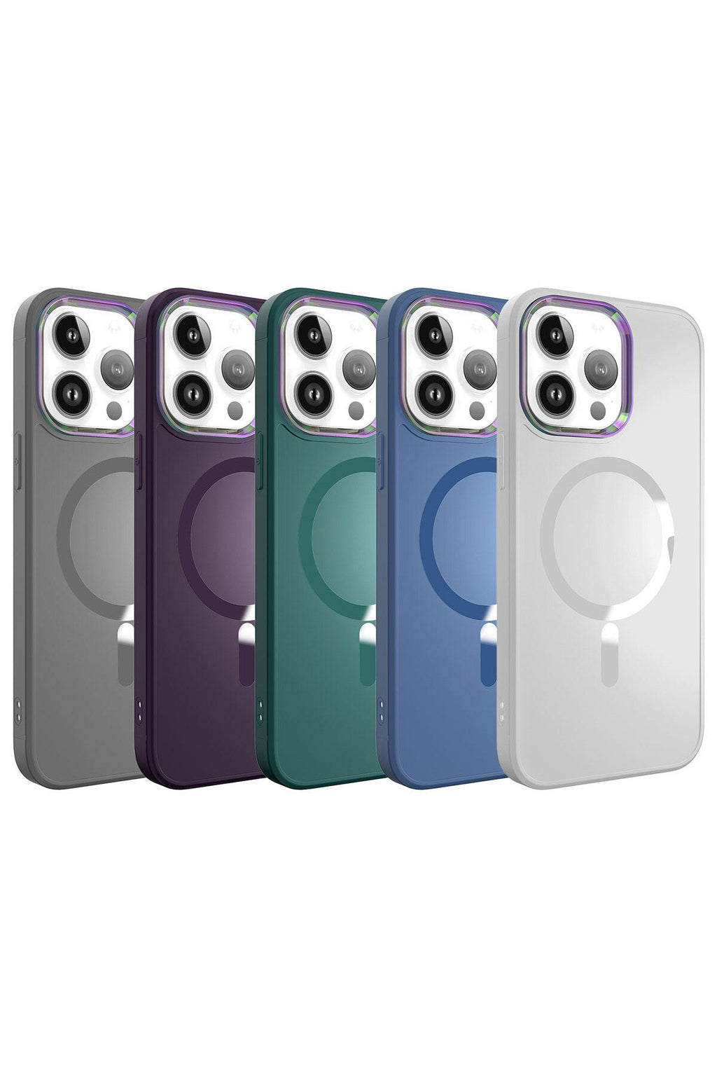 iPhone 14 Pro Uyumlu Magsafe Wireless Şarj Özellikli Zore Stil Kılıf-Beyaz