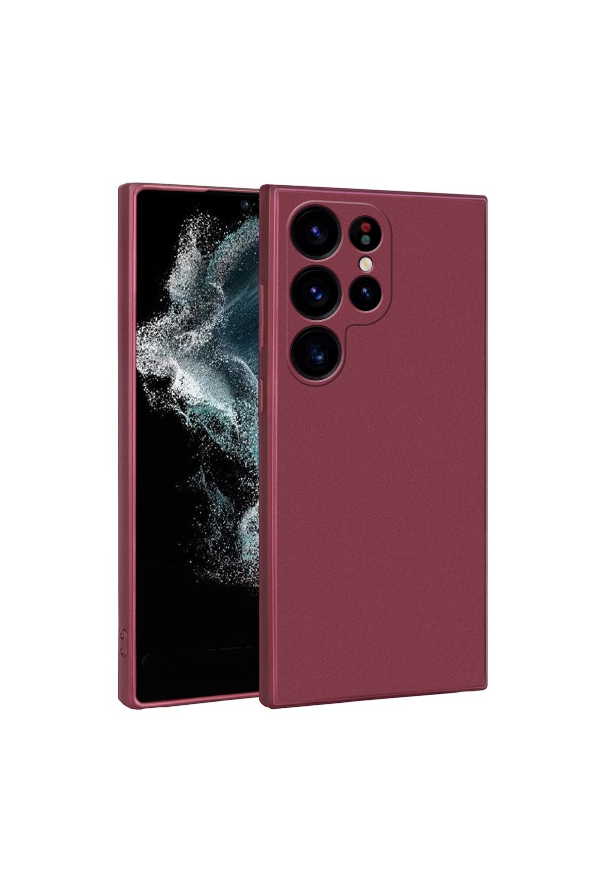 Galaxy S23 Ultra Uyumlu Zore Premier Silikon Kılıf-Mürdüm