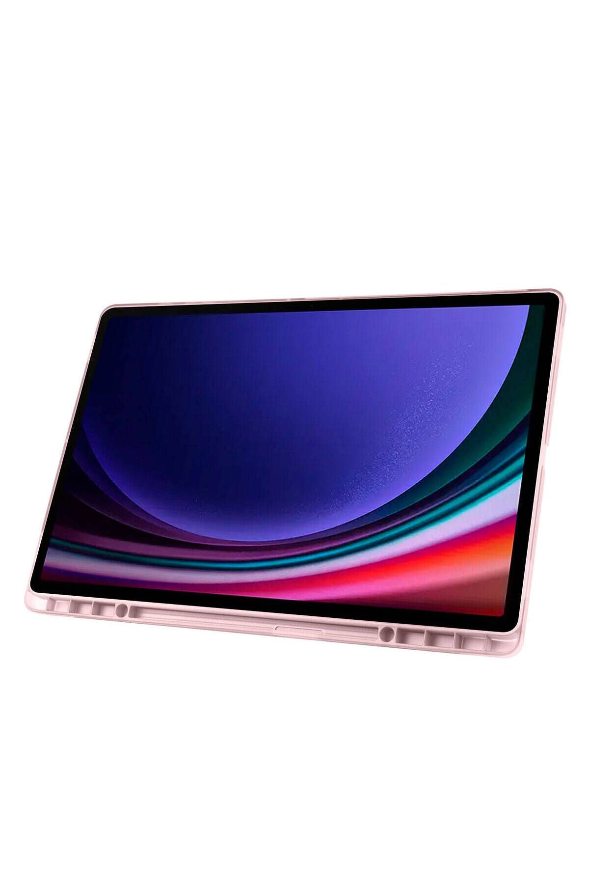Galaxy Tab S10 Ultra Kılıf Zore Tri Folding Kalem Bölmeli Standlı Kılıf - Mor