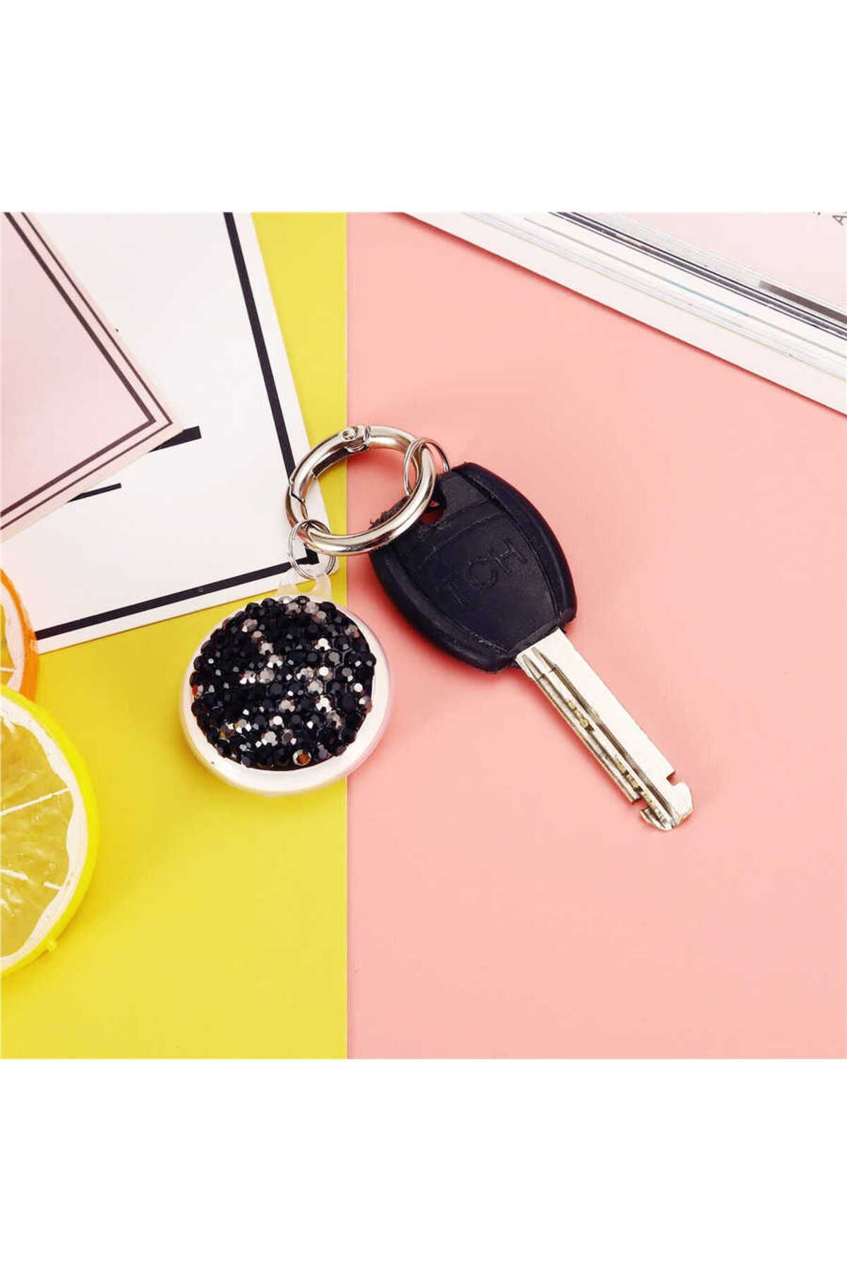 Airtag 03 Uyumlu Silikon Anahtarlık-Siyah