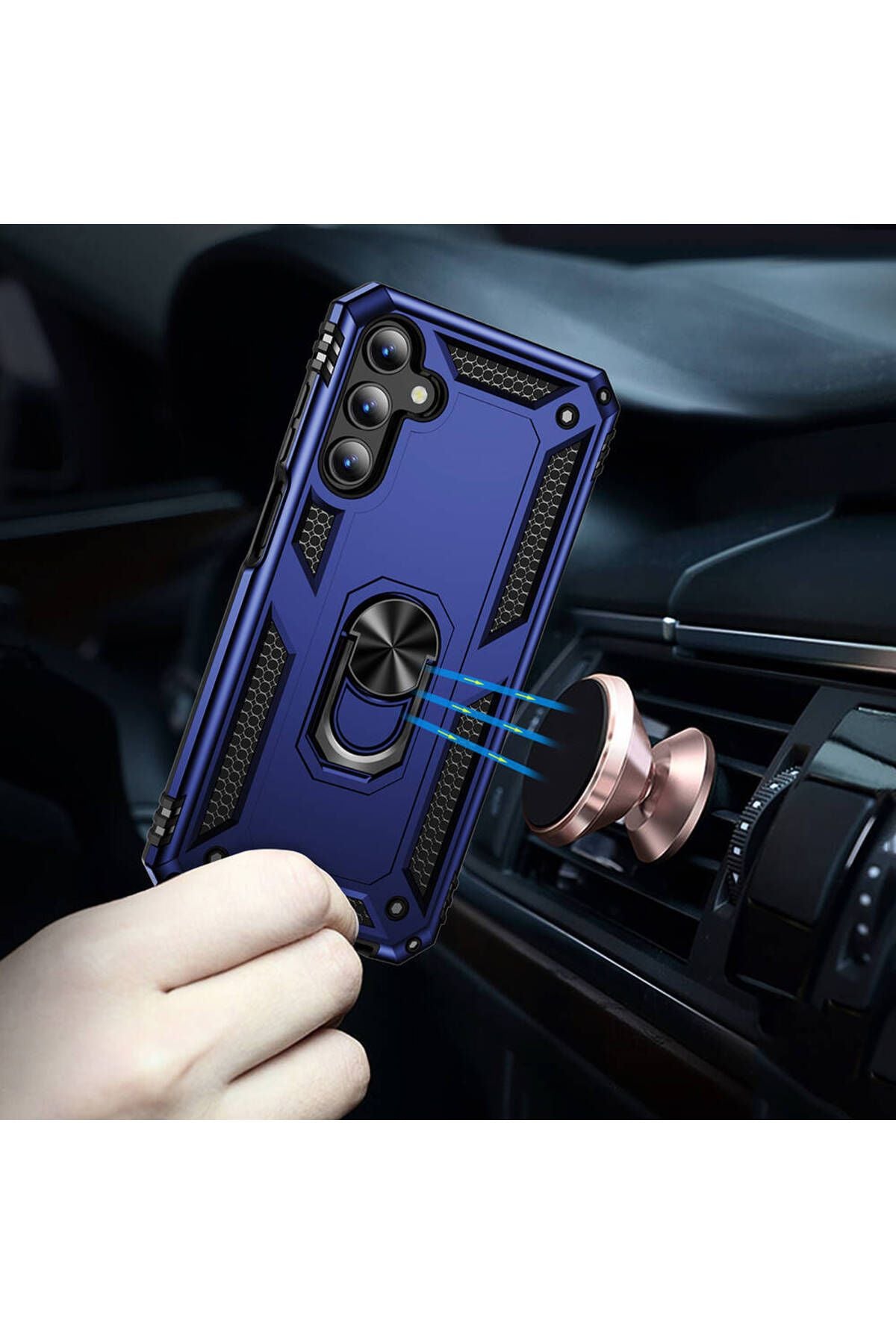 Galaxy A15 Kılıf Zore Vega Kapak - Mavi