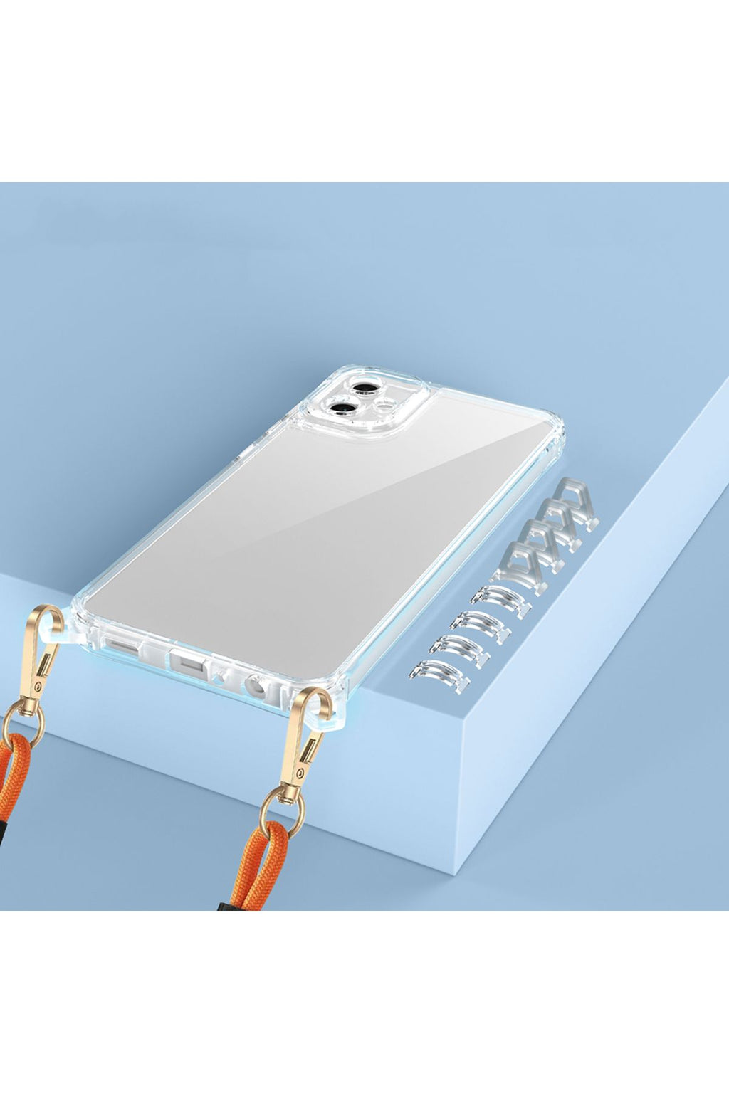 Galaxy A06 Uyumlu Kılıf Airbagli Takılabilir Askı Aparatlı Zore Snap Silikon Kapak-Şeffaf