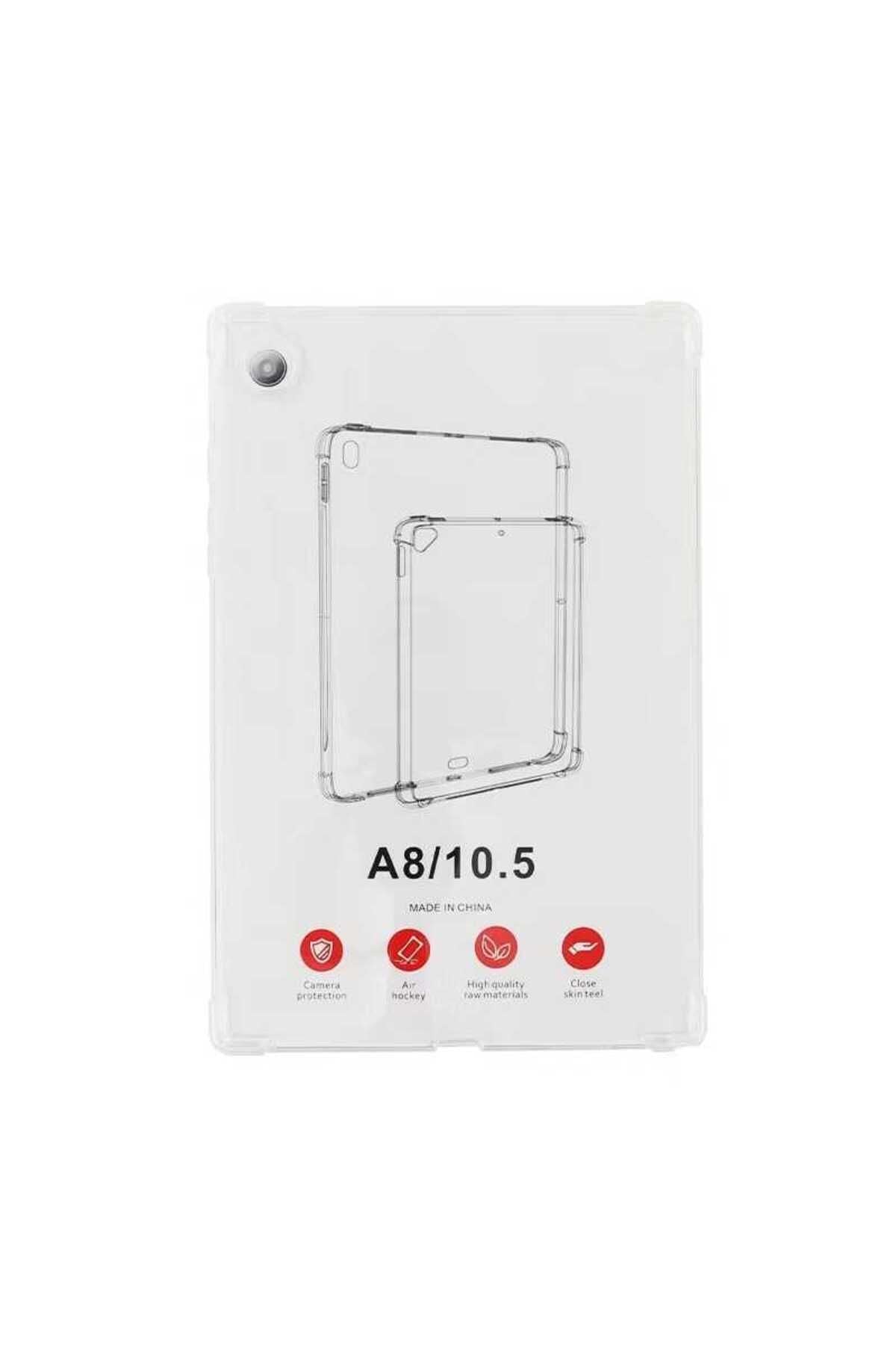 Galaxy Tab A8 10.5 SM-X200 (2021) Kılıf  Uyumlu Zore Tablet Nitro Anti Shock Silikon Kapak-Renksiz