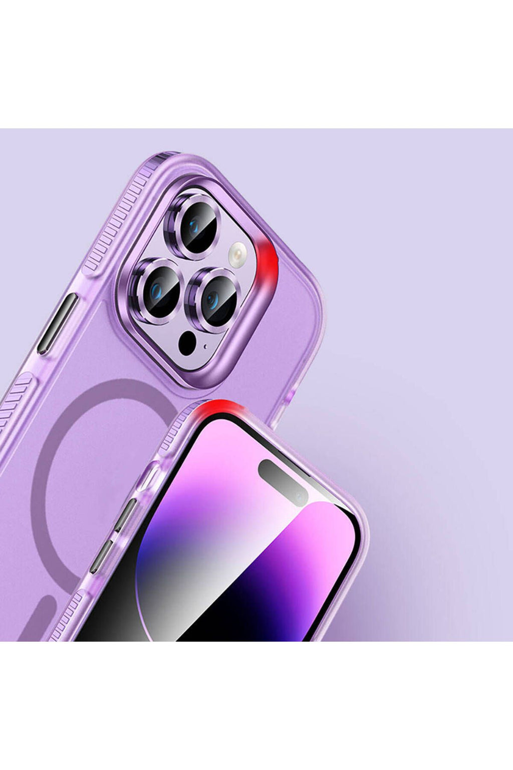 iPhone 15 Pro Max Kılıf Airbagli Magsafe Wireless Şarj Özellikli Lens Koruyuculu Zore Klaptika Kapak