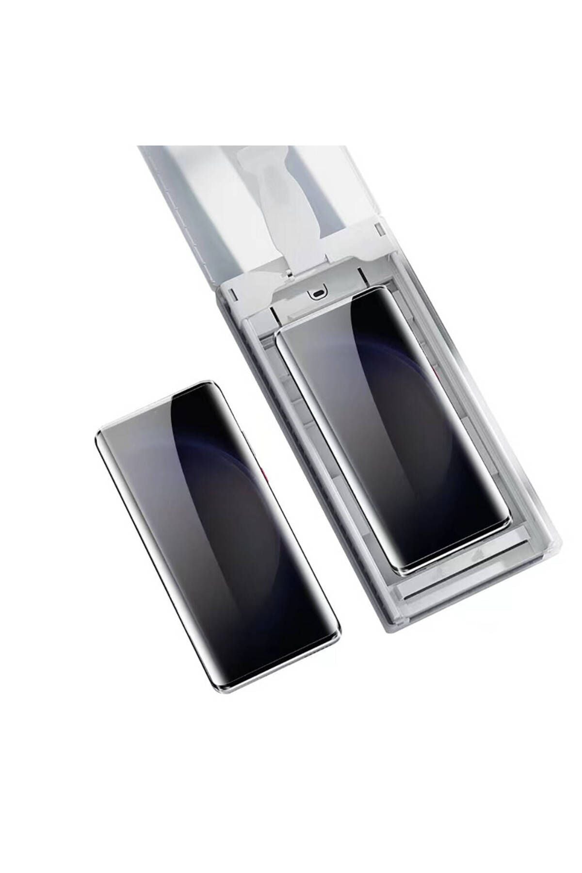 Galaxy S23 Ultra Zore Uygulama Aparatlı 6in1 Easy Privacy Body Ekran Koruyucu-Siyah