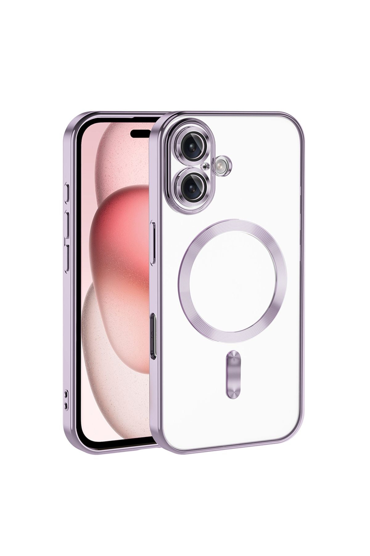 iPhone 16 Kılıf Kamera Korumalı Magsafe Wireless Şarj Özellikli Zore Demre Kapak - Desert Titanyum