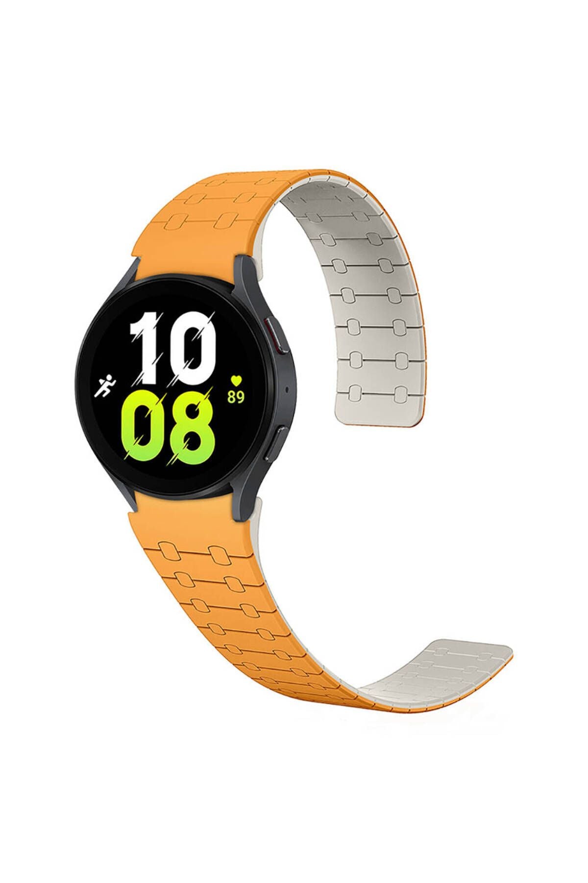 Galaxy Watch 6 40mm Zore KRD-111 20mm Çizgili Desenli Silikon Kordon-Siyah