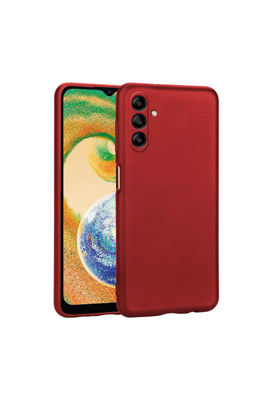 Galaxy A04S Kılıf SVL Premier Silikon Kapak - Kırmızı