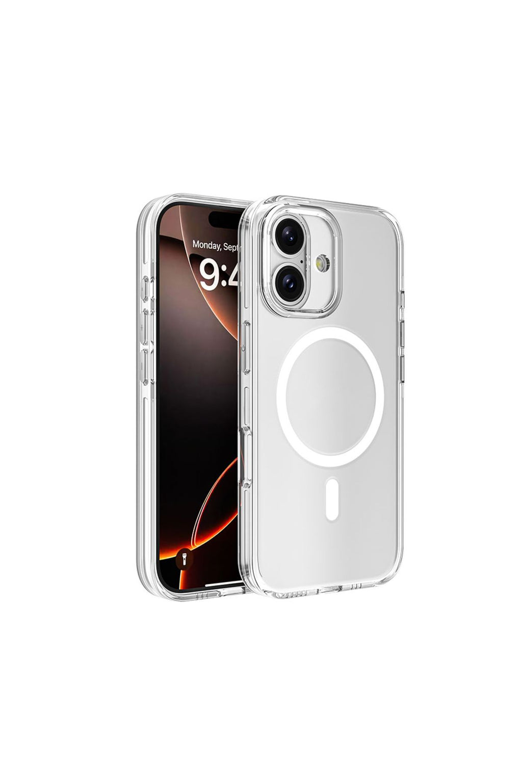 iPhone 16 Kılıf Magsafe Şarj Özellikli Kamera Korumalı Zore Kripto Kapak-Şeffaf