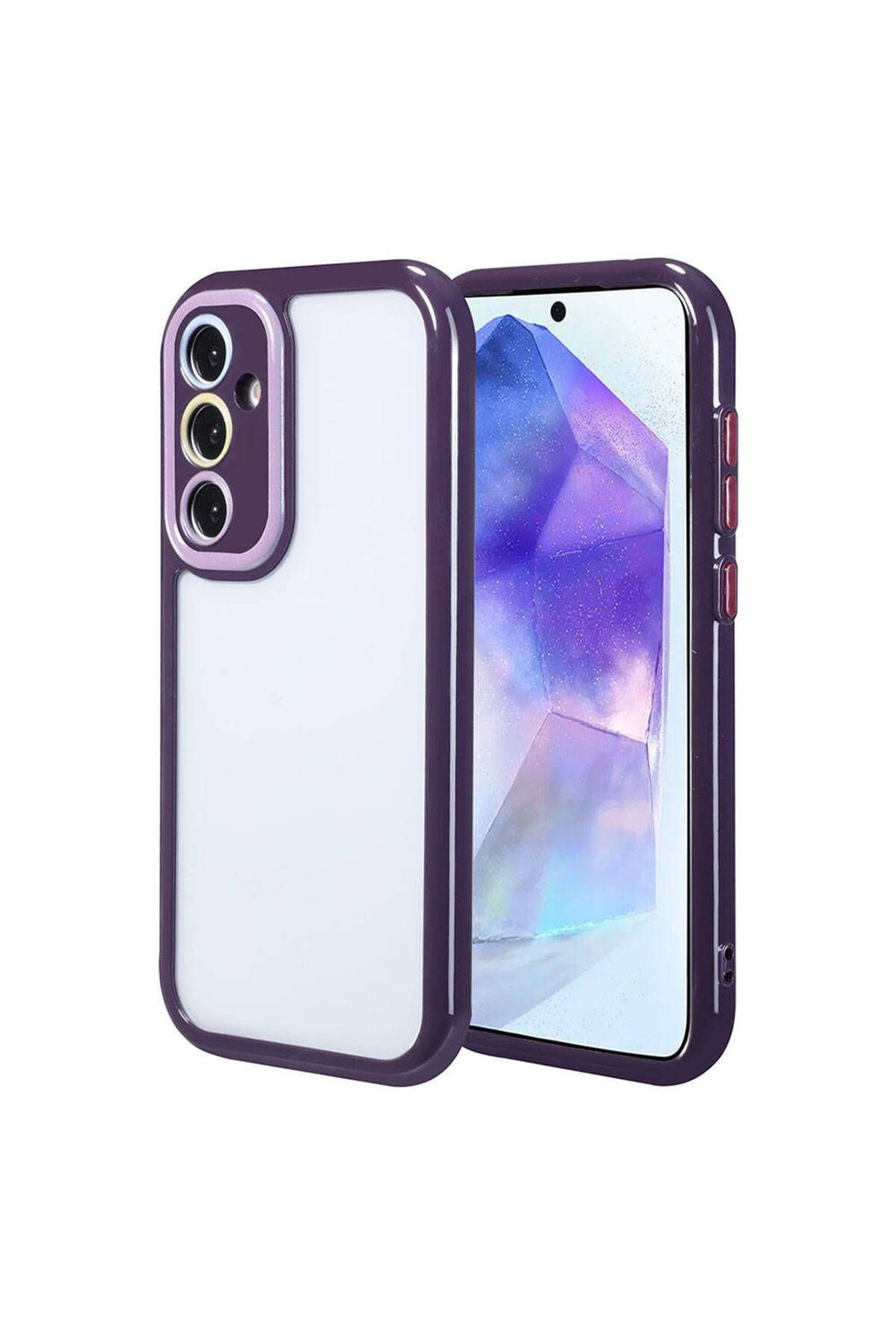 Galaxy A55 Kılıf Kamera Korumalı Renkli Kenar ve Çerçeve Tasarımlı Zore Vitamin Kapak-Yeşil