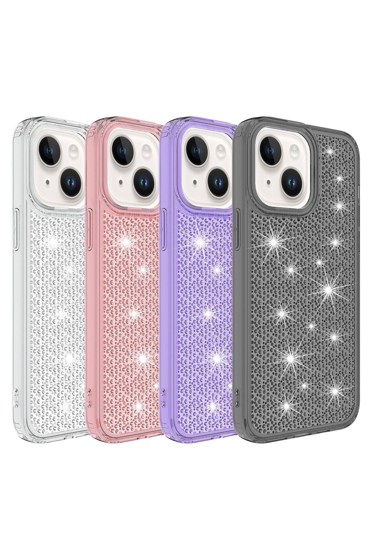 iPhone 14 Uyumlu AiHTTgli Parlak Tasarımlı Zore Snow Kılıf-Pembe