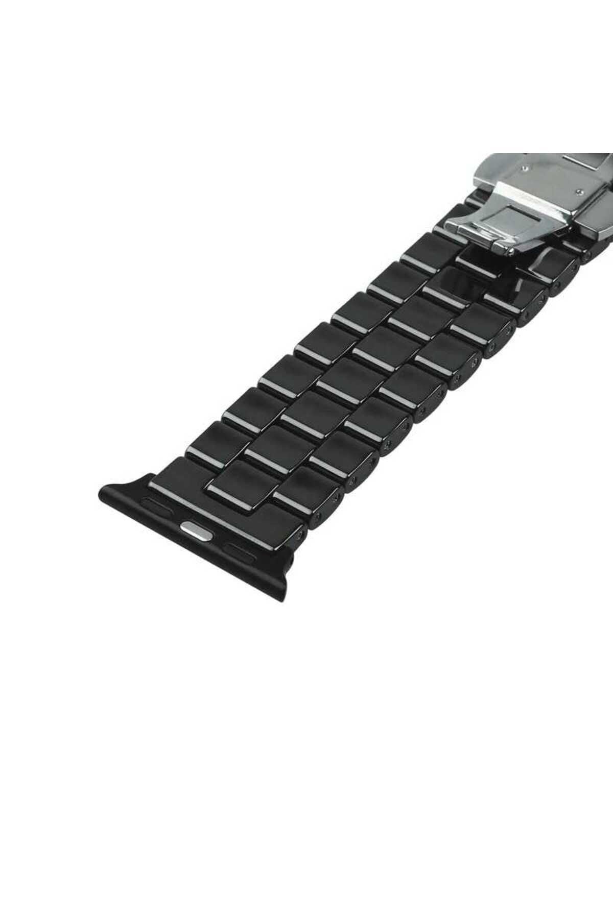 Watch Ultra 49mm Kordon Uyumlu KRD-15 Metal Strap Kayış CLO- Beyaz