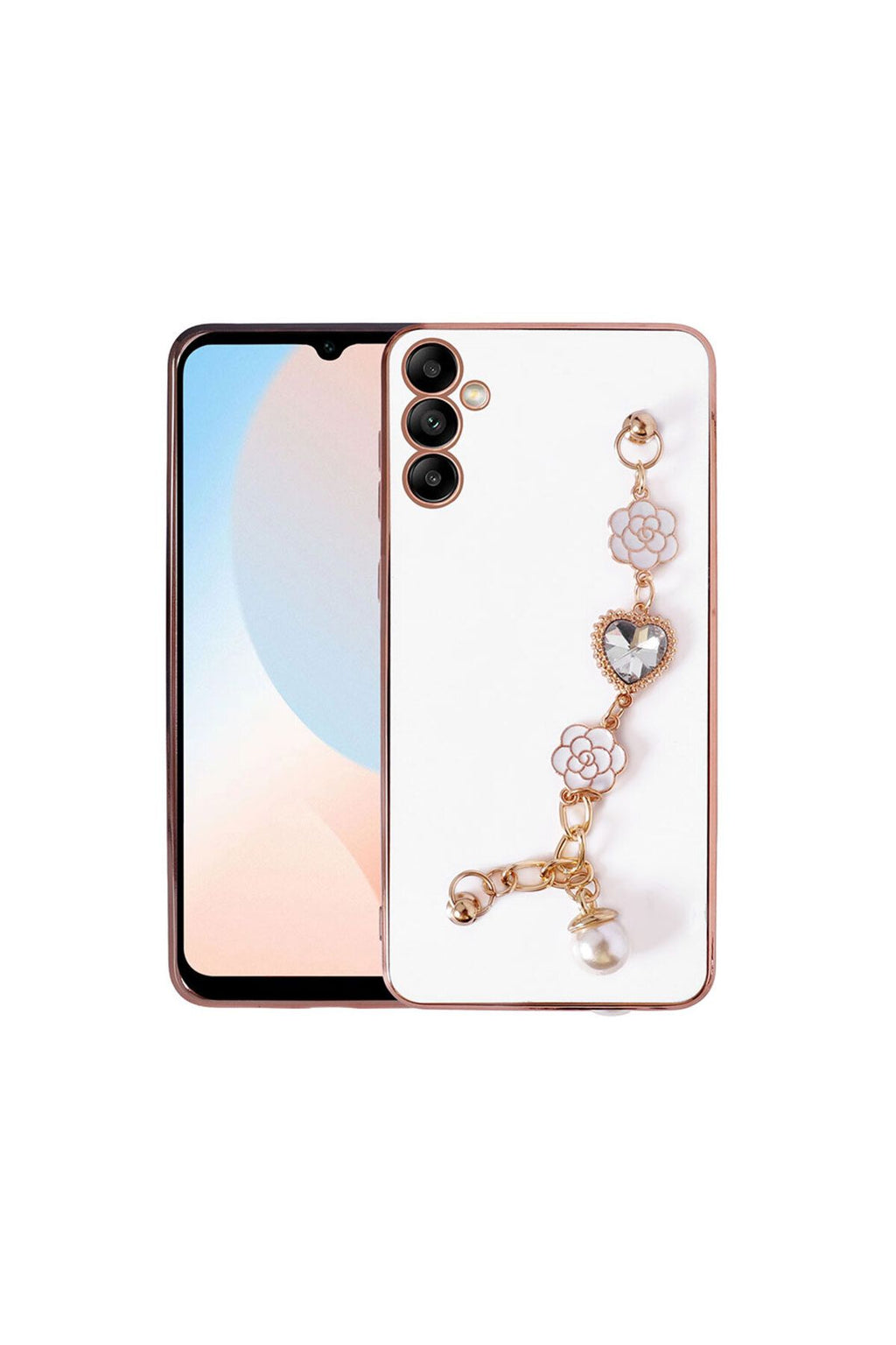 Galaxy A24 Kılıf El Tutamaçlı Kamera Korumalı Zore Taka Silikon Kapak - Pembe