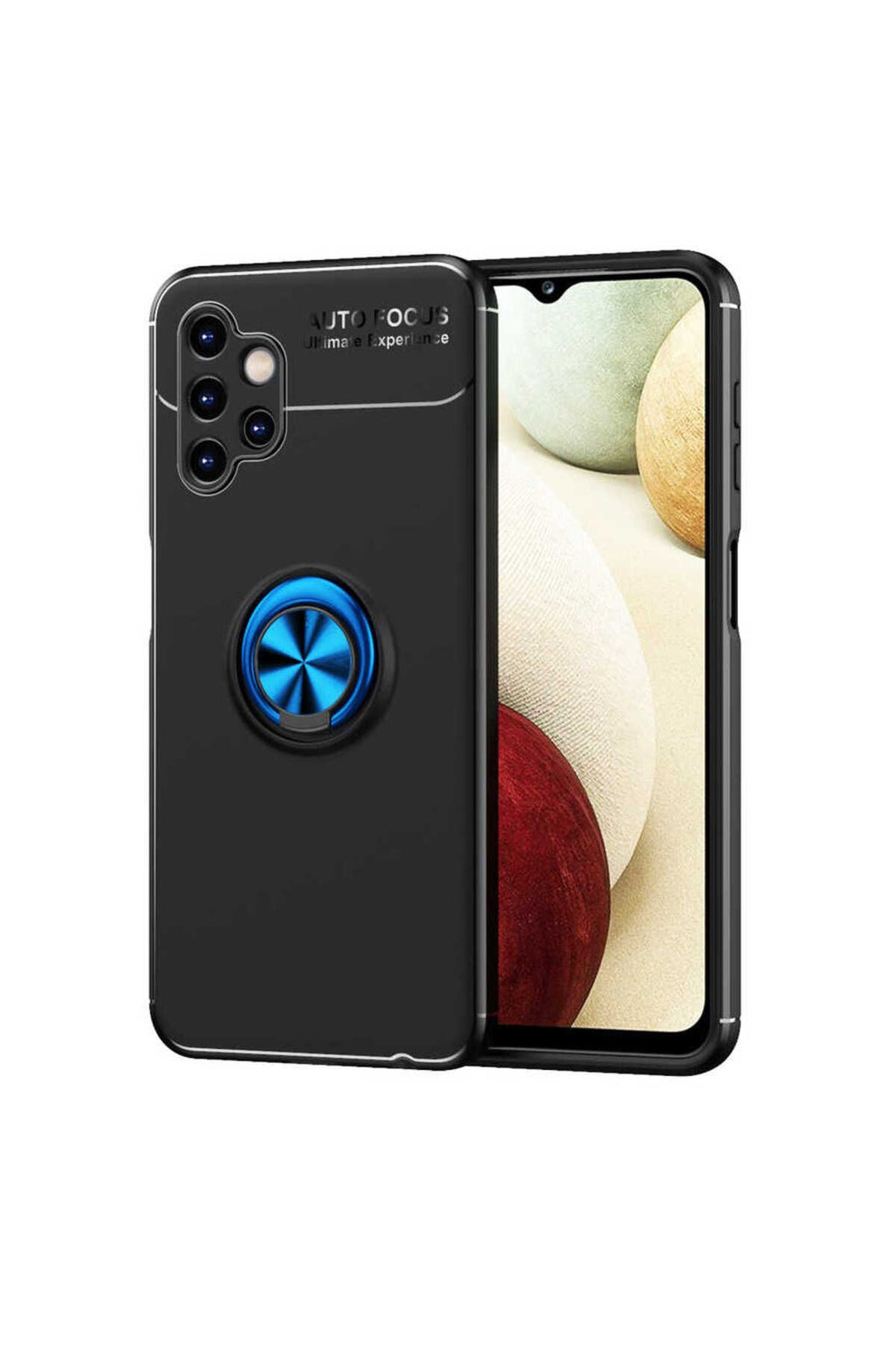 Galaxy A13 4G Kılıf SVL Ravel Silikon Kapak - Siyah-Mavi