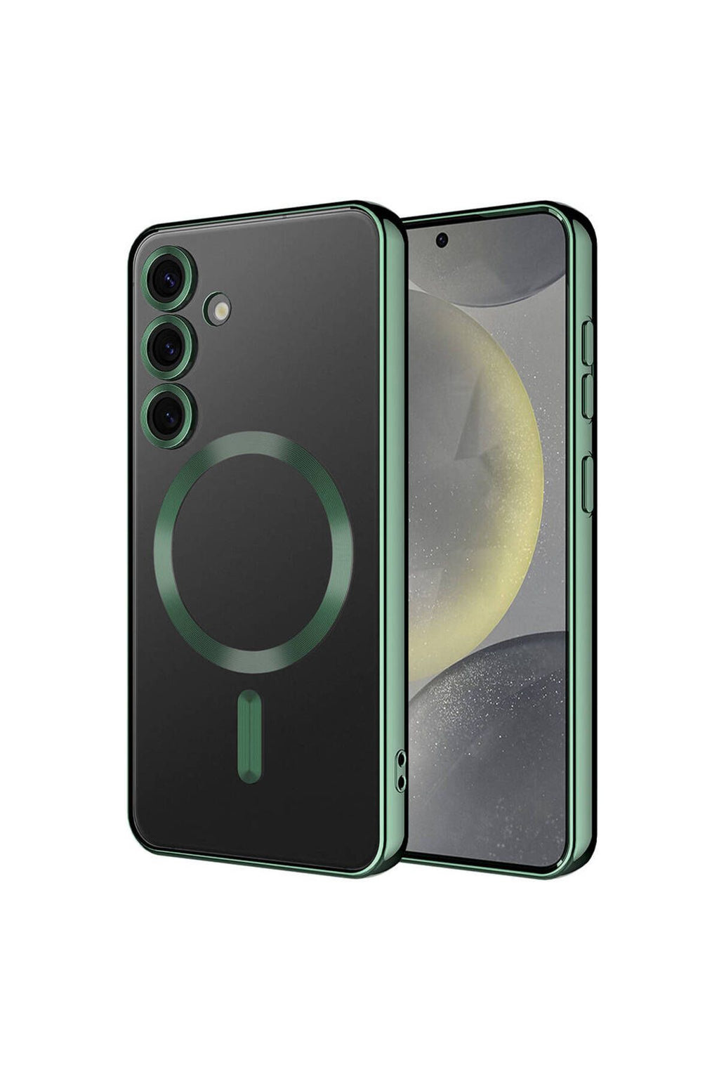 Galaxy S24 Kılıf Kamera Korumalı Magsafe Wireless Şarj Özellikli Zore Demre Kapak - Sierra Mavi