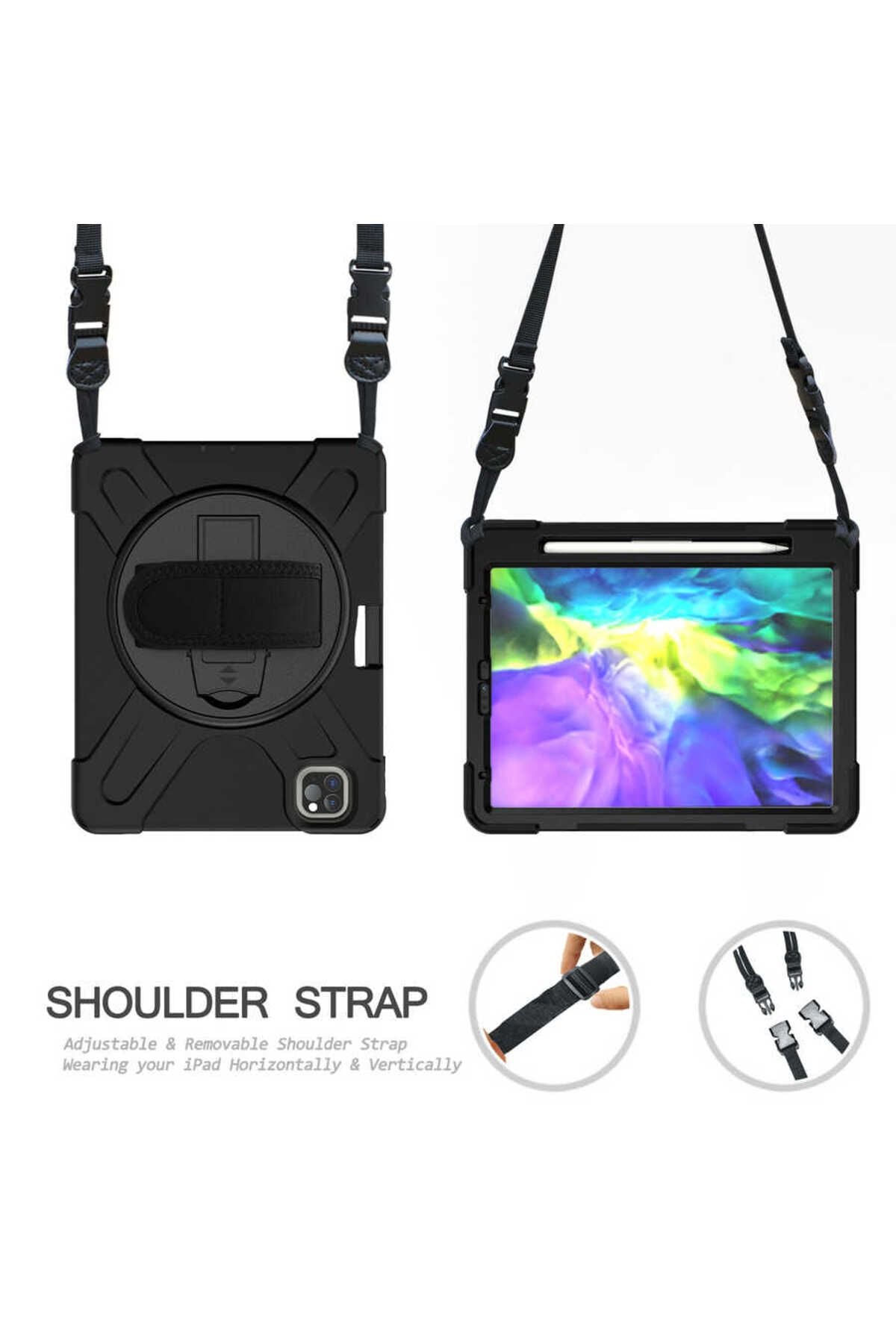 iPad Pro 11 2020 (2.Nesil) Zore Defender Tablet Silikon - Siyah