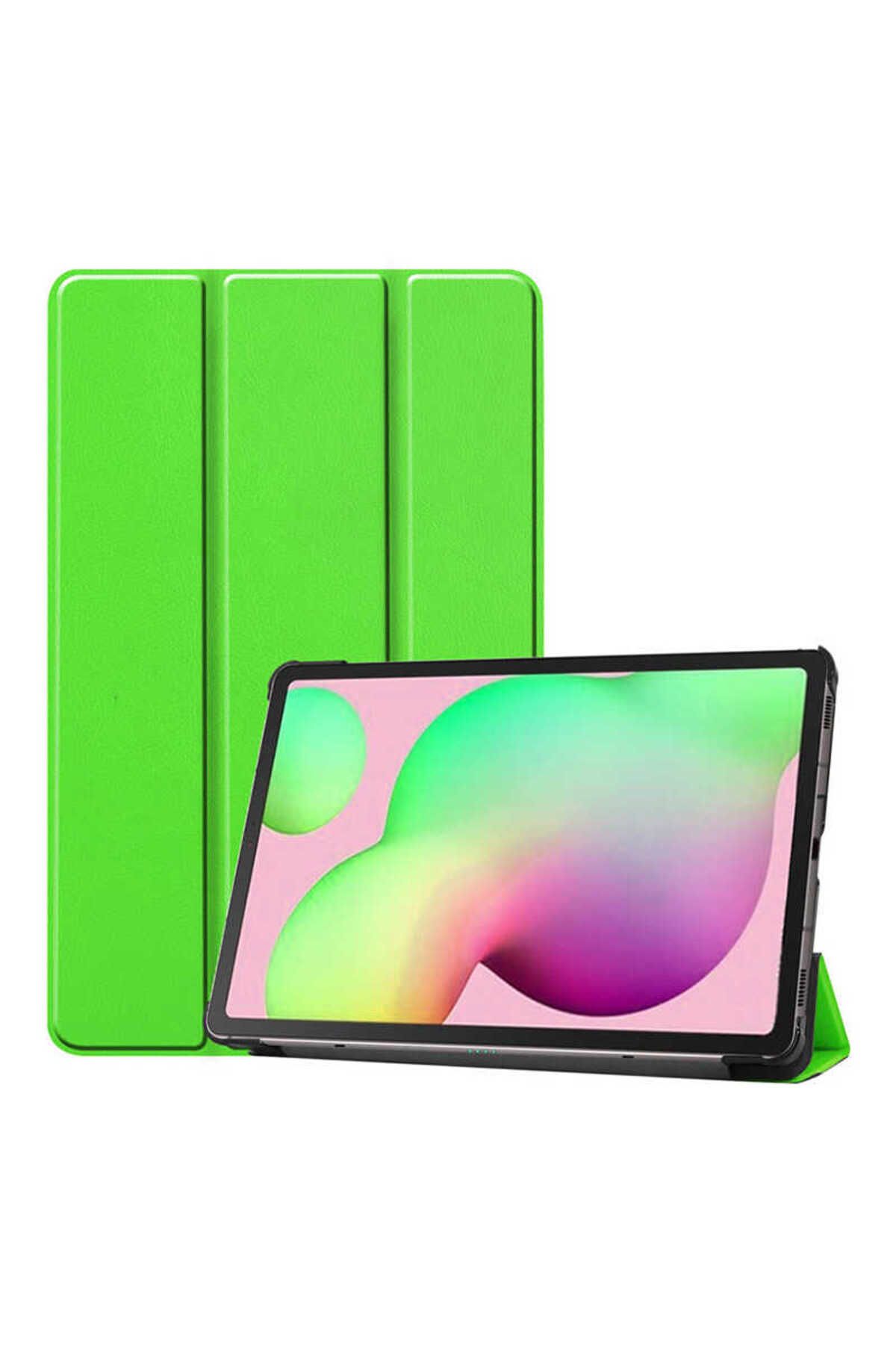 Galaxy Tab S7 FE LTE (T737-T736-T733-T730)  Uyumlu Zore Smart Cover Standlı 1-1 Kılıf-Turuncu