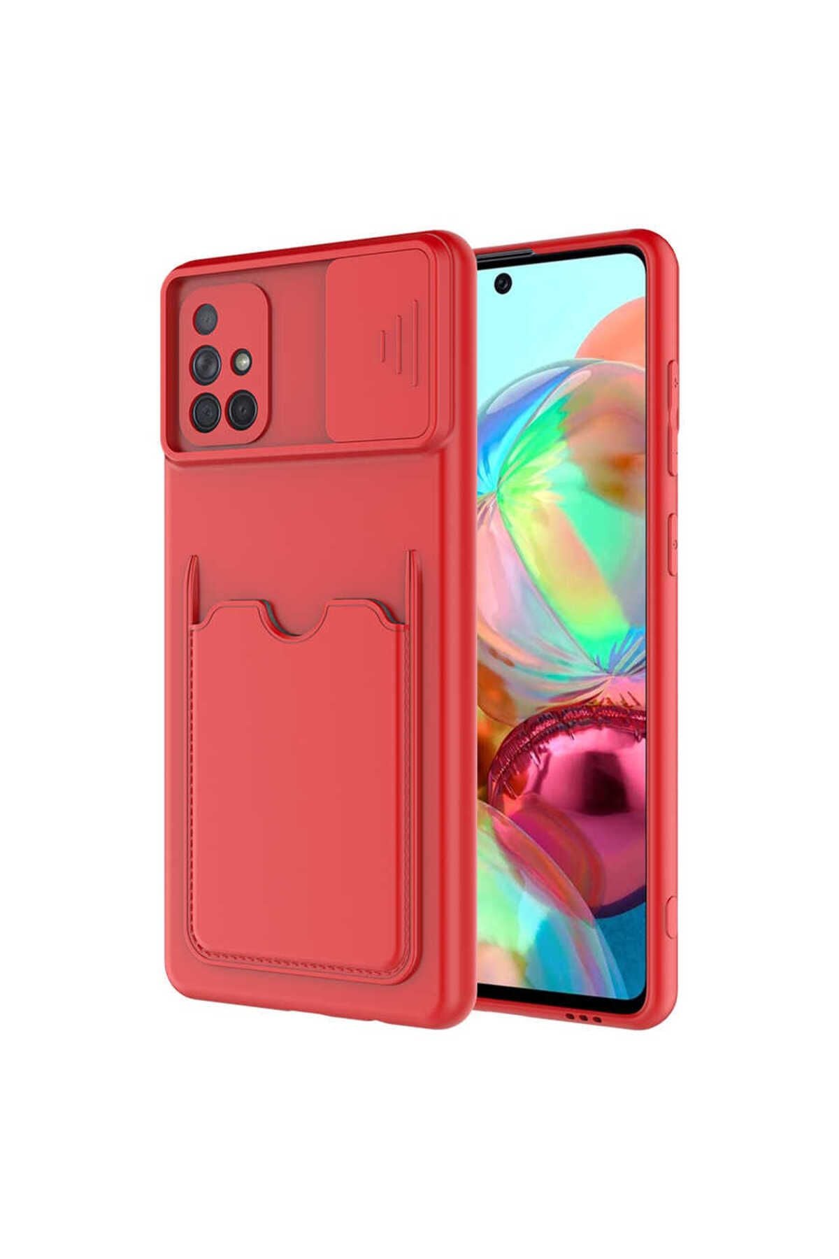 Galaxy A71 Kılıf Zore Kartix Kapak - Kırmızı