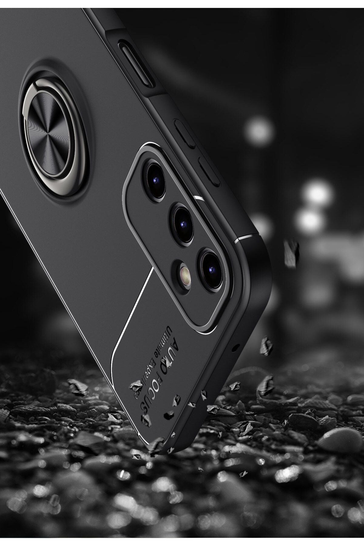 Galaxy A14 Kılıf Zore Ravel Silikon Kapak - Siyah