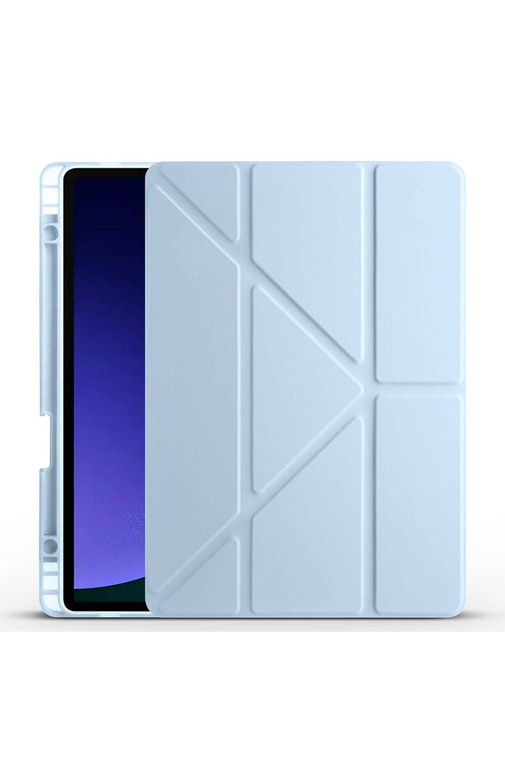 Galaxy Tab S9 Kılıf  Uyumlu Zore Tri Folding Kalem Bölmeli Standlı Kılıf-Rose Gold